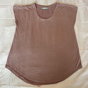 Maurices size large brown/mauve flowy shirt